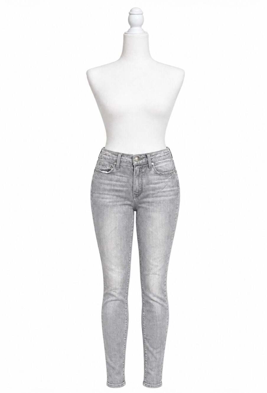PAIGE Women's Gray Skinny Jeans Size 26 Made in USA